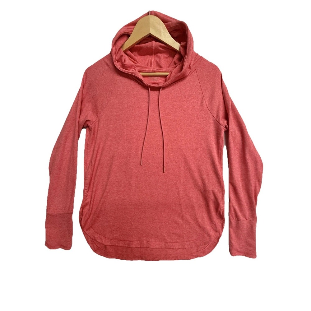 Athleta Uptempo Hoodie Sweatshirt Women's M Pink Pullover Athletic Yoga Hooded